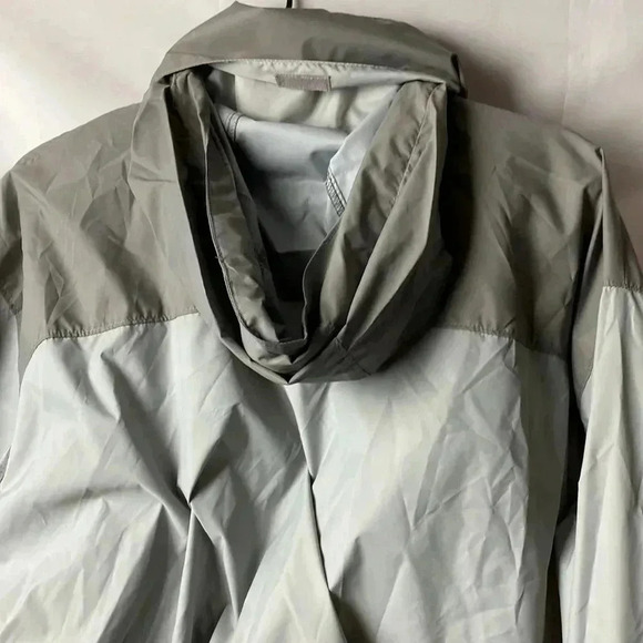 COLUMBIA MENS SIZE XXL GRAY LIGHTWEIGHT JACKET  STOWAWAY HOOD EUC ZIP FRONT - Picture 12 of 12